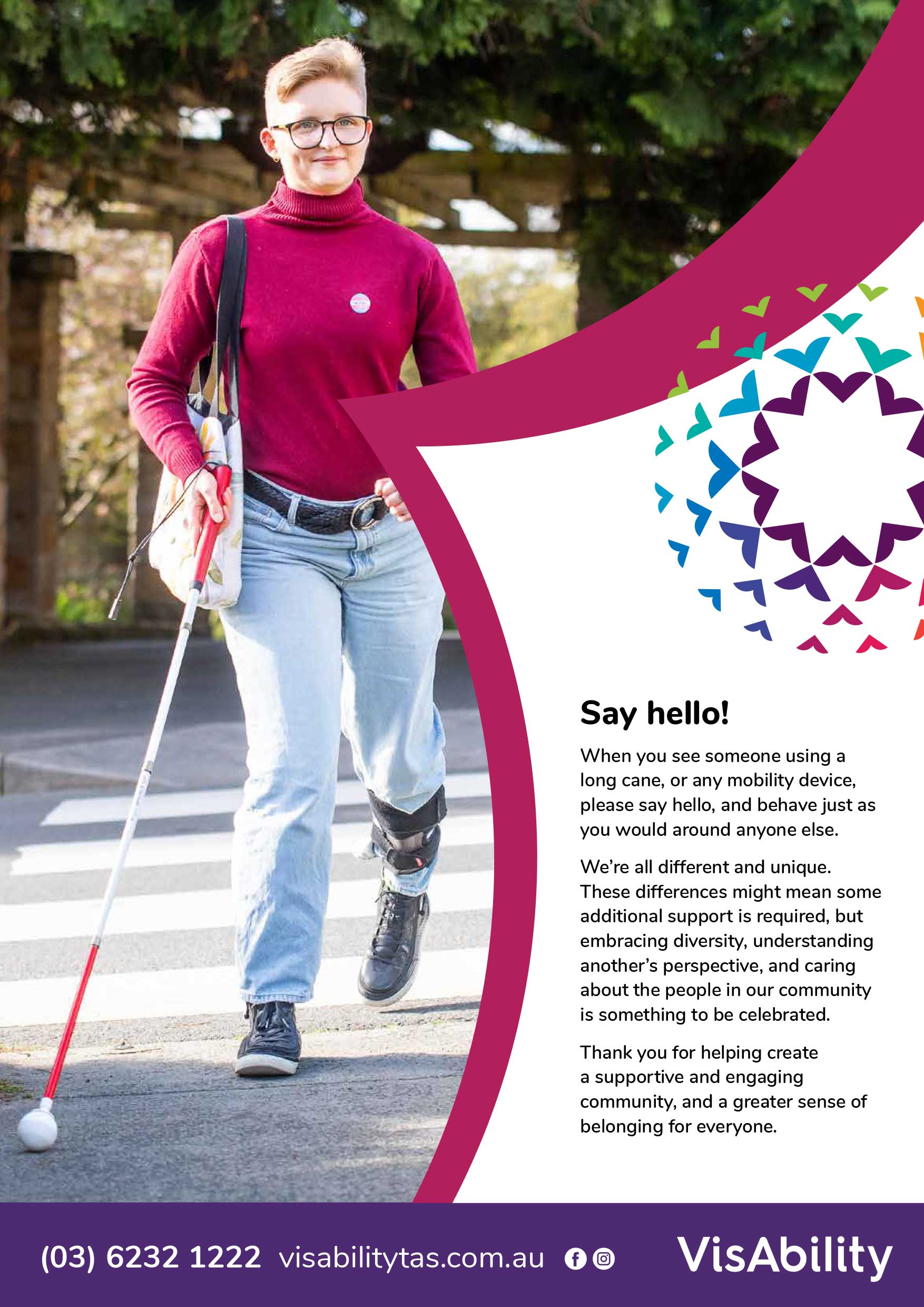 Say Hello Campaign VisAbility Tasmania